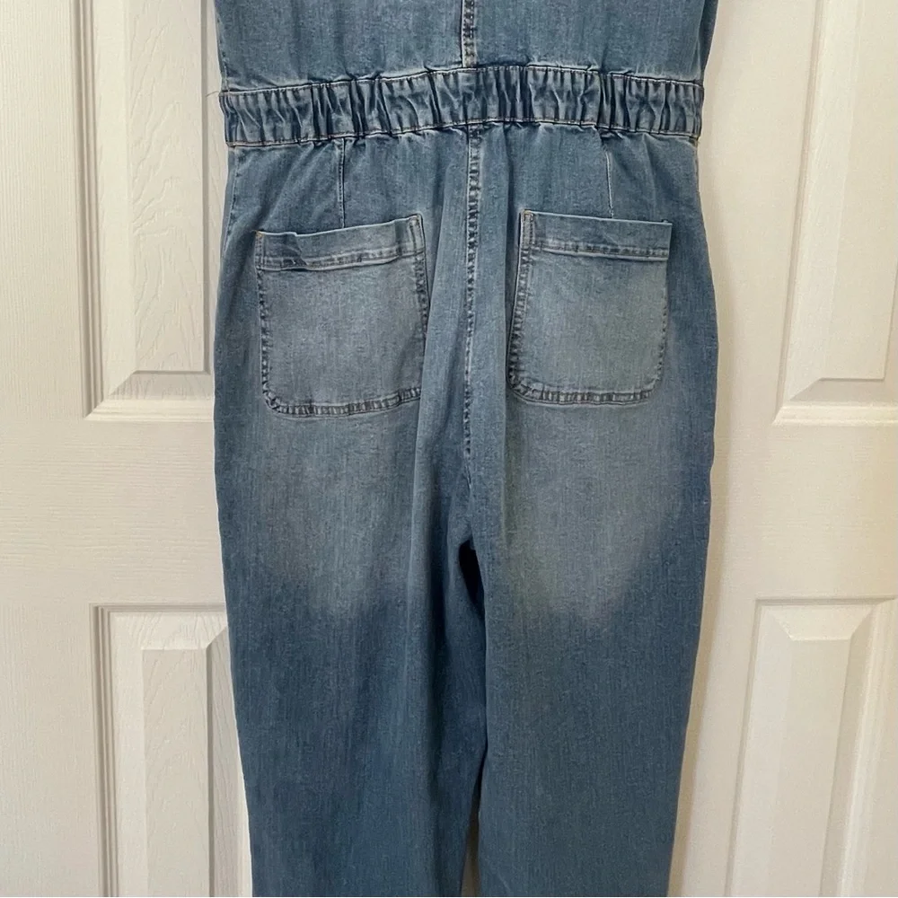 Celebrity Pink Denim Utility Painters Overalls Jumpsuit - Picture 15 of 16